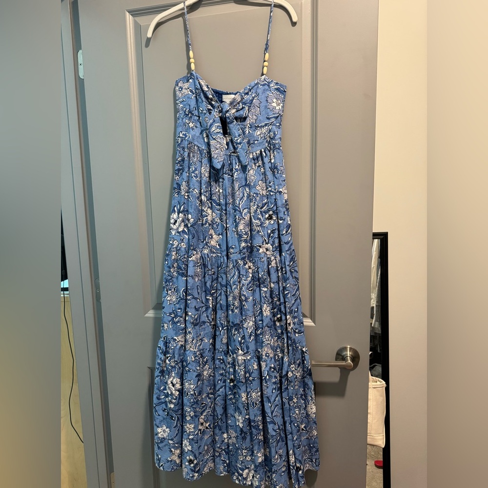 Floral Blue Maxi Dress